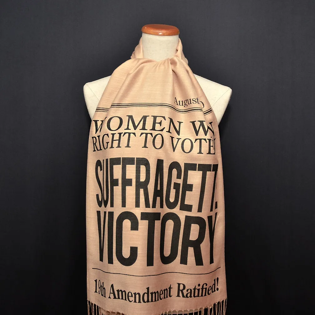 19th Amendment to the U.S. Constitution: Women's Right to Vote scarf/ shawl, August 18, 1920, Women's rights