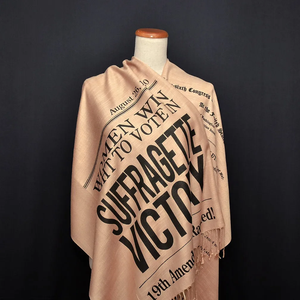 19th Amendment to the U.S. Constitution: Women's Right to Vote scarf/ shawl, August 18, 1920, Women's rights