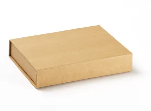 A5 Shallow Natural Kraft Luxury Gift box with magnetic closure (Pack of 12)