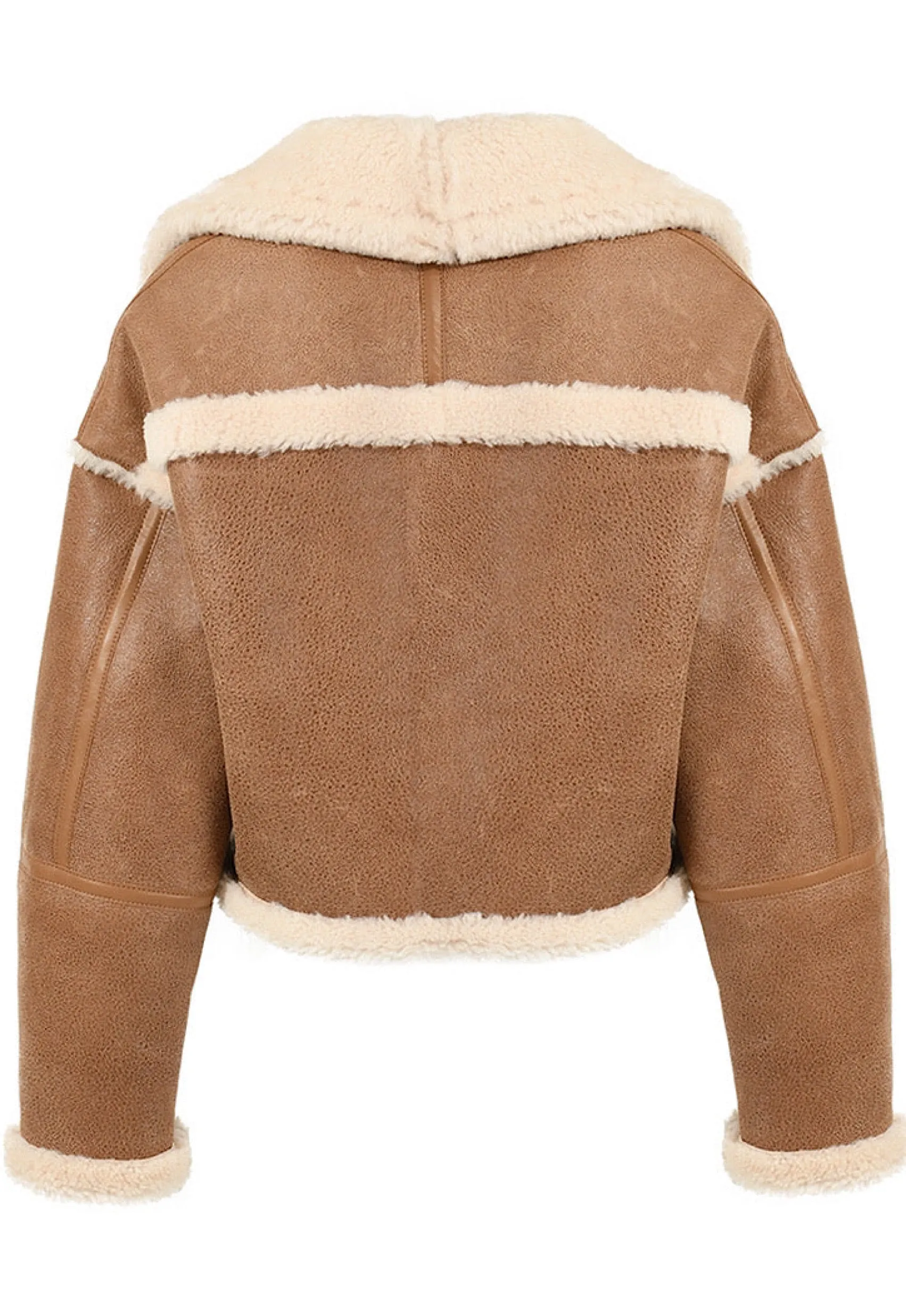 ADELE Brown Shearling Leather Jacket