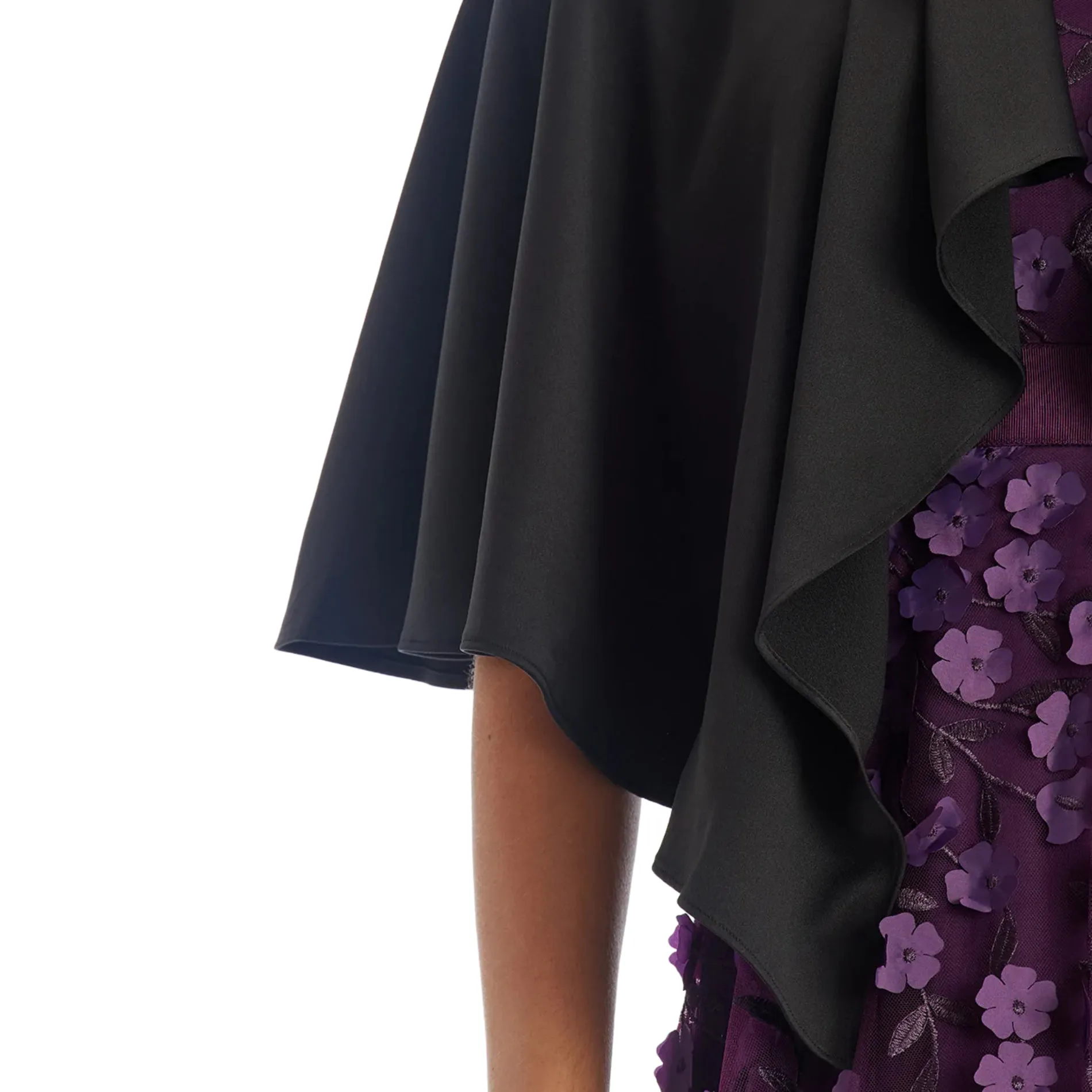 ADRIANNA PAPELL Women's Satin Reversible Cape Evening Shawl