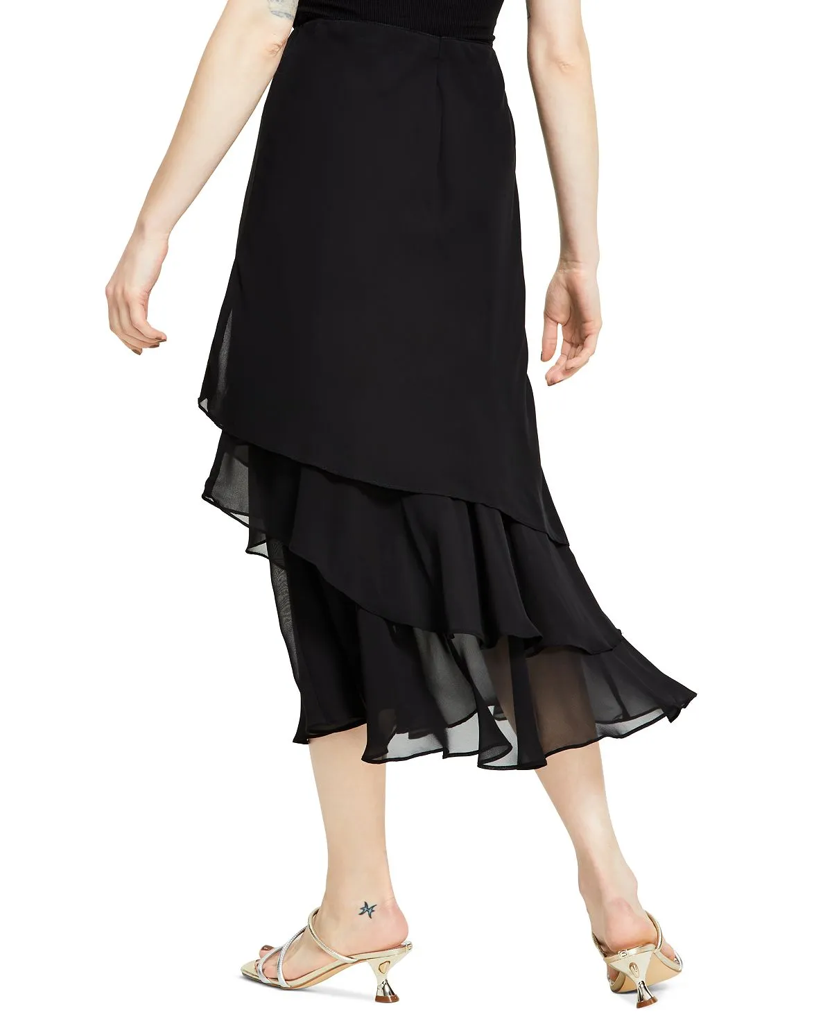 Alex Evenings chiffon cape, blue