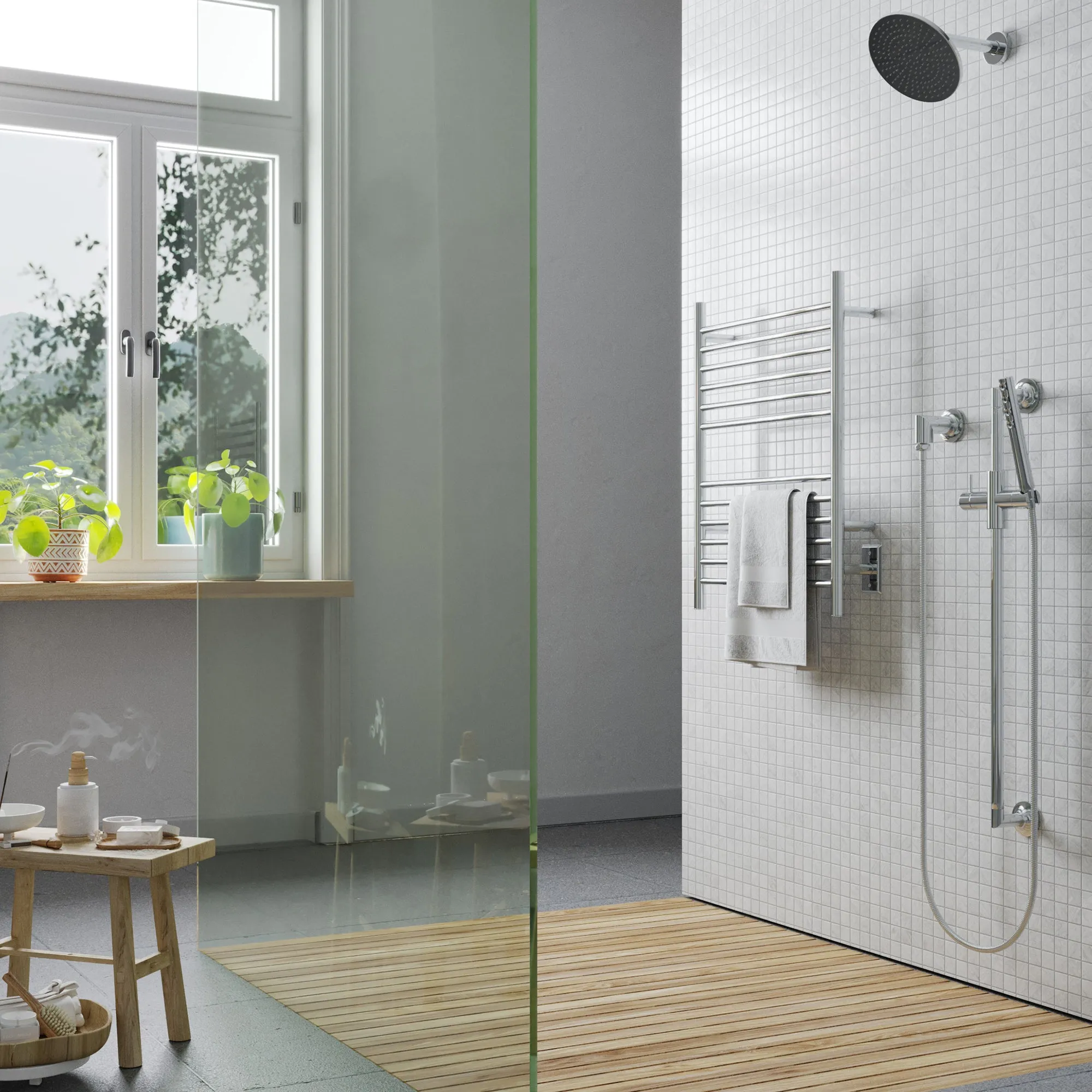 Amba Cape2332.3 Cape Model 2332 12 Straight Bar Hardwired Towel Warmer in Polished
