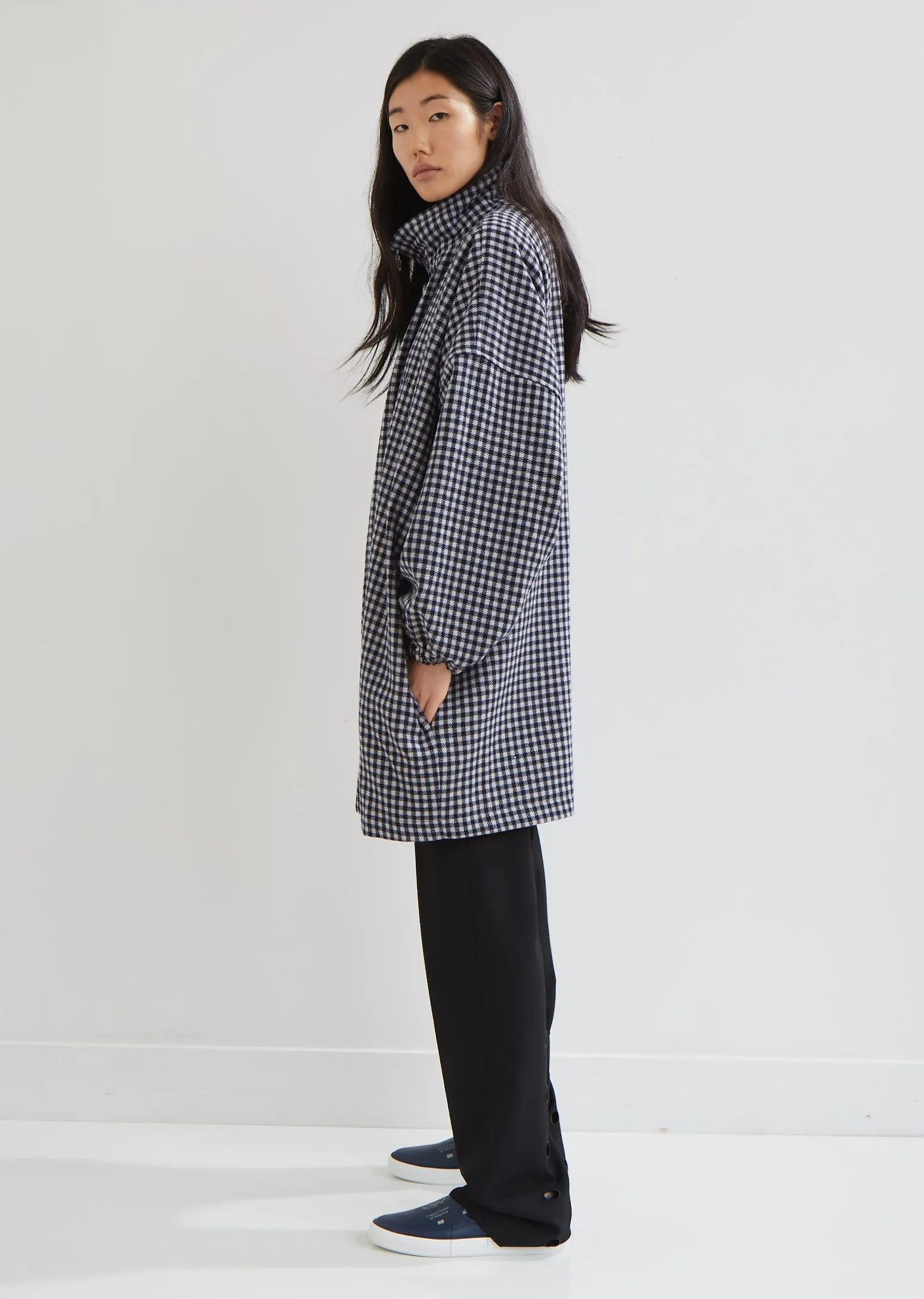 Angel Checked Wool Bomber