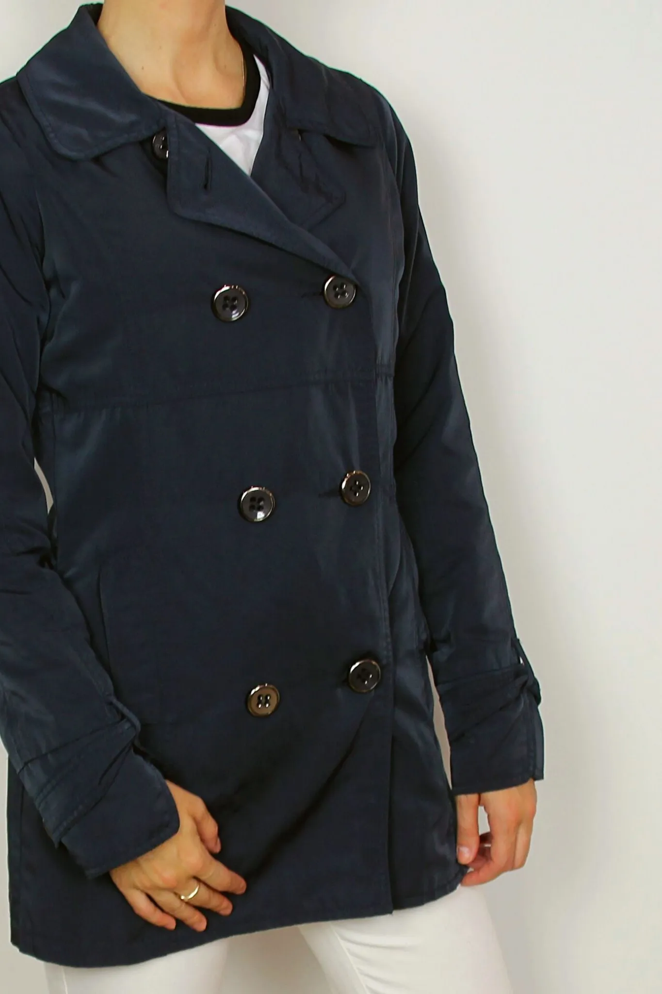 ARMI blue short trench coat