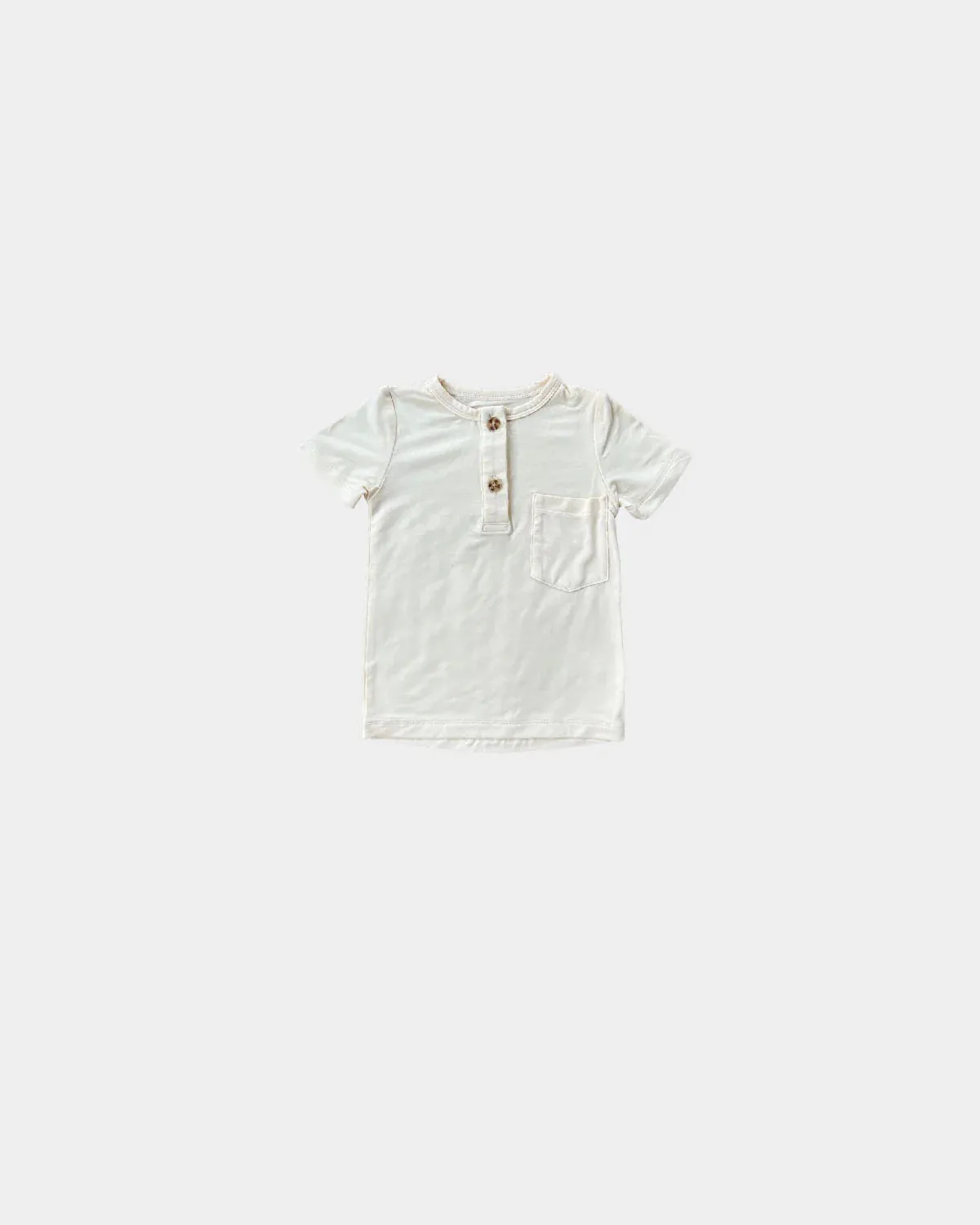Baby Sprouts S/S Henley - Cream