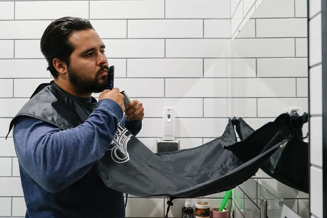 Beard Grooming Cape - White