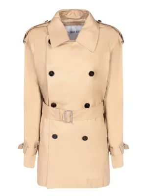 Beige Short Trench Coat