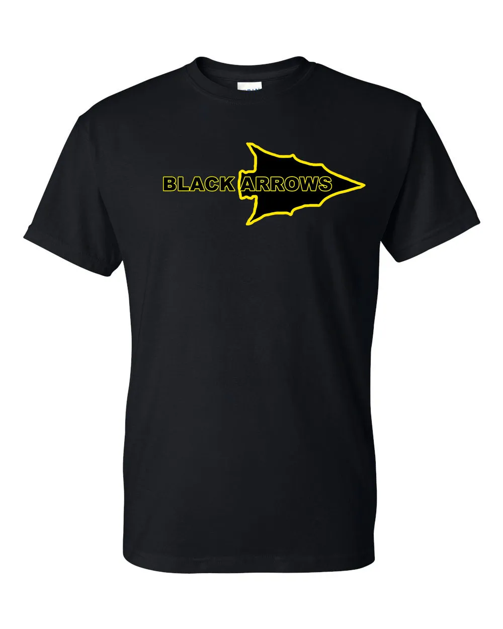 Black Arrow/Head Design, In Different Colors 50-50 Blend Unisex Short Sleeve Shirt