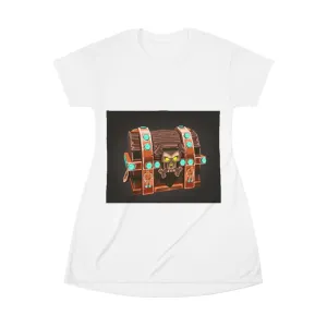 Bone Chest Hand-Painted Chest All Over Print T-Shirt Dress