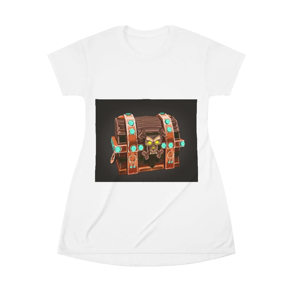 Bone Chest Hand-Painted Chest All Over Print T-Shirt Dress