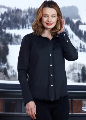 Cape Cod Frayed Shirt - Black
