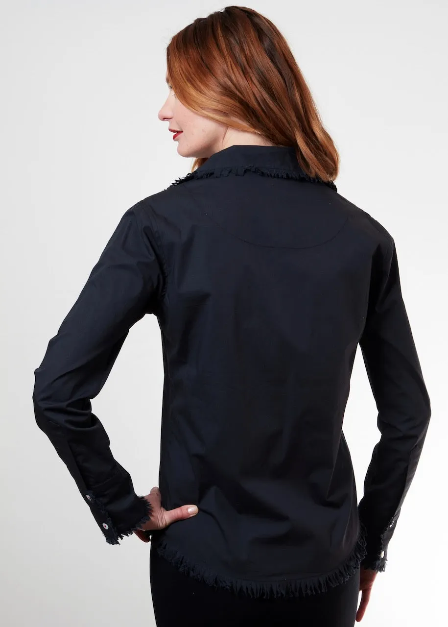 Cape Cod Frayed Shirt - Black
