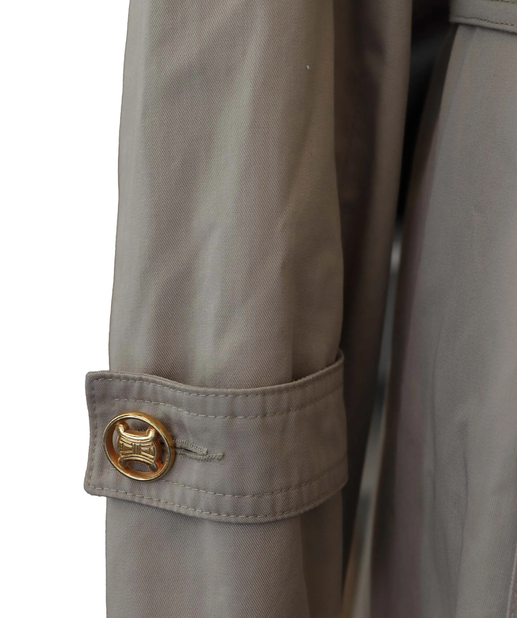 Celine Macadem Logo Button Trench Coat Beige DXBS2016