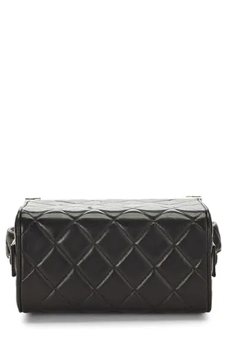 Chanel,  Black Quilted Lambskin Box Vanity Small, Brown