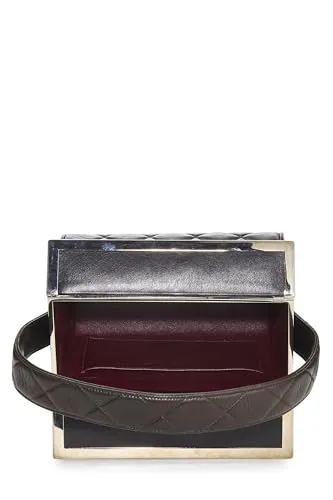Chanel,  Black Quilted Lambskin Box Vanity Small, Brown