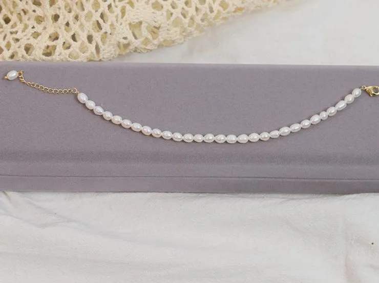 Classic Freshwater Cultured Bracelet with 18K Gold Plated Clasp