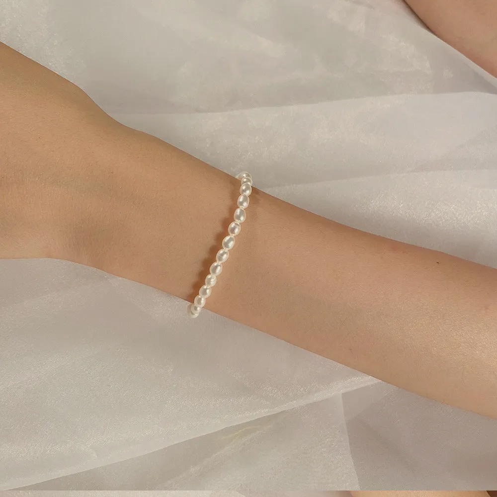 Classic Freshwater Cultured Bracelet with 18K Gold Plated Clasp