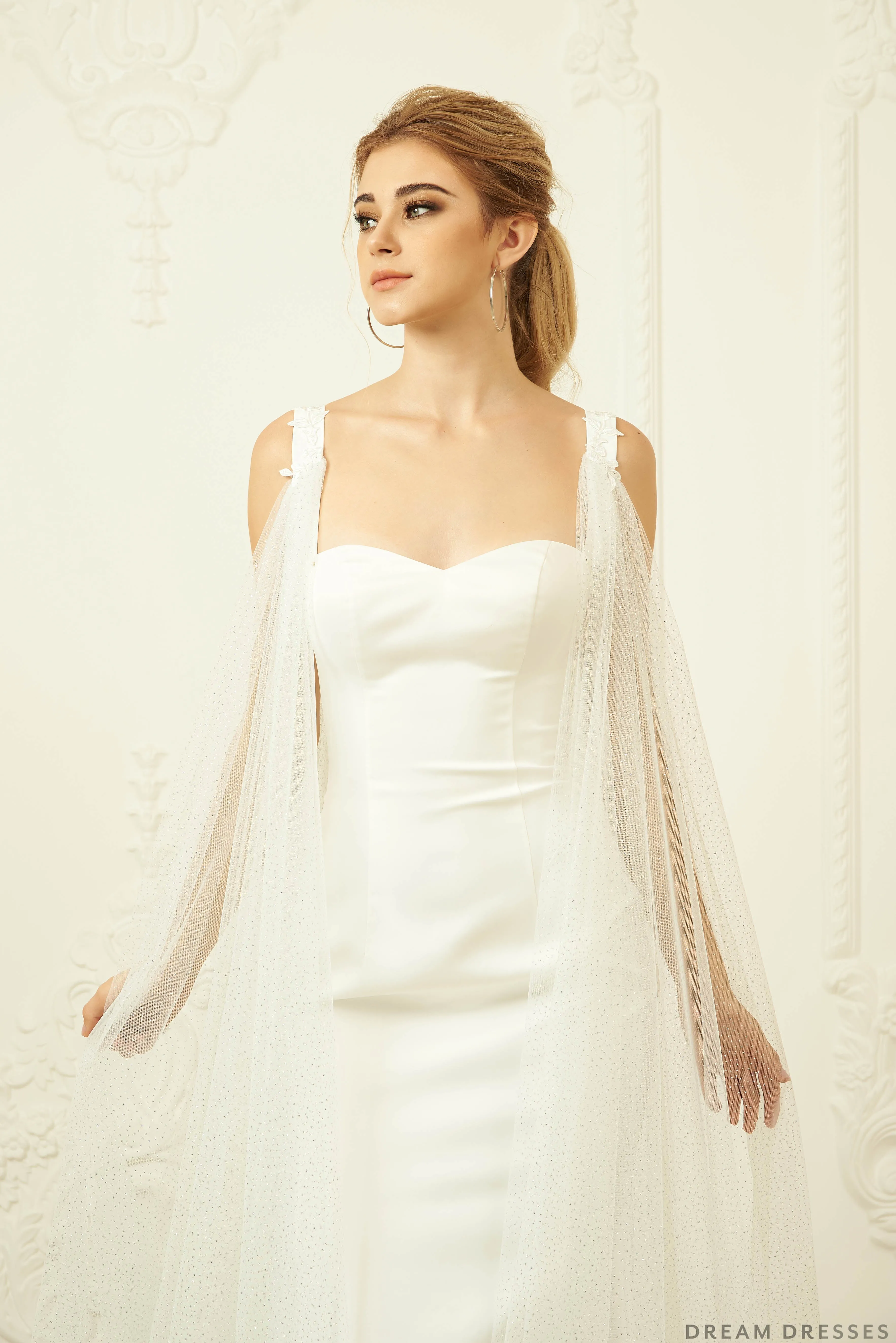 Detachable Wedding Sleeve Cape (#ISOTTA)