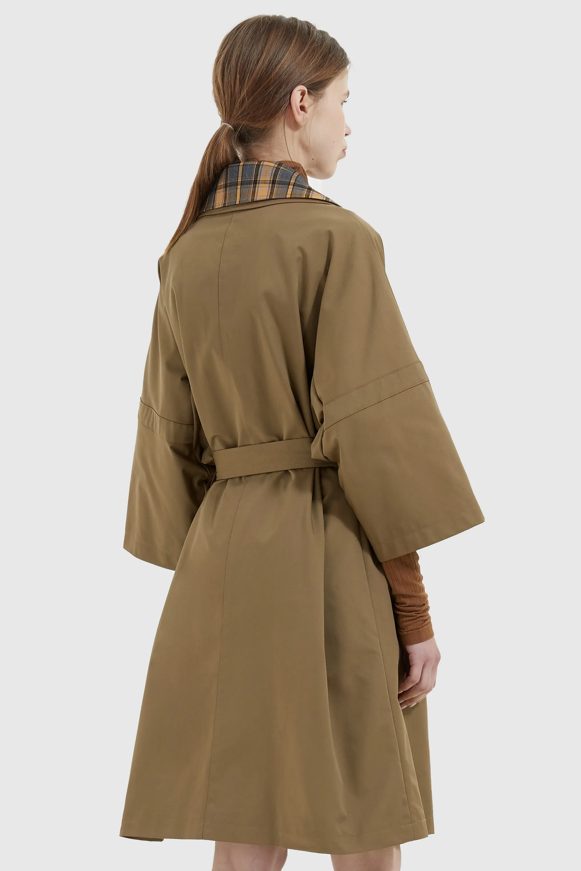 Double-Breasted Lapel Trench