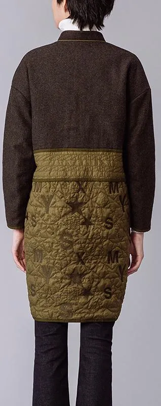 Embroidered Wool-Blend Coat