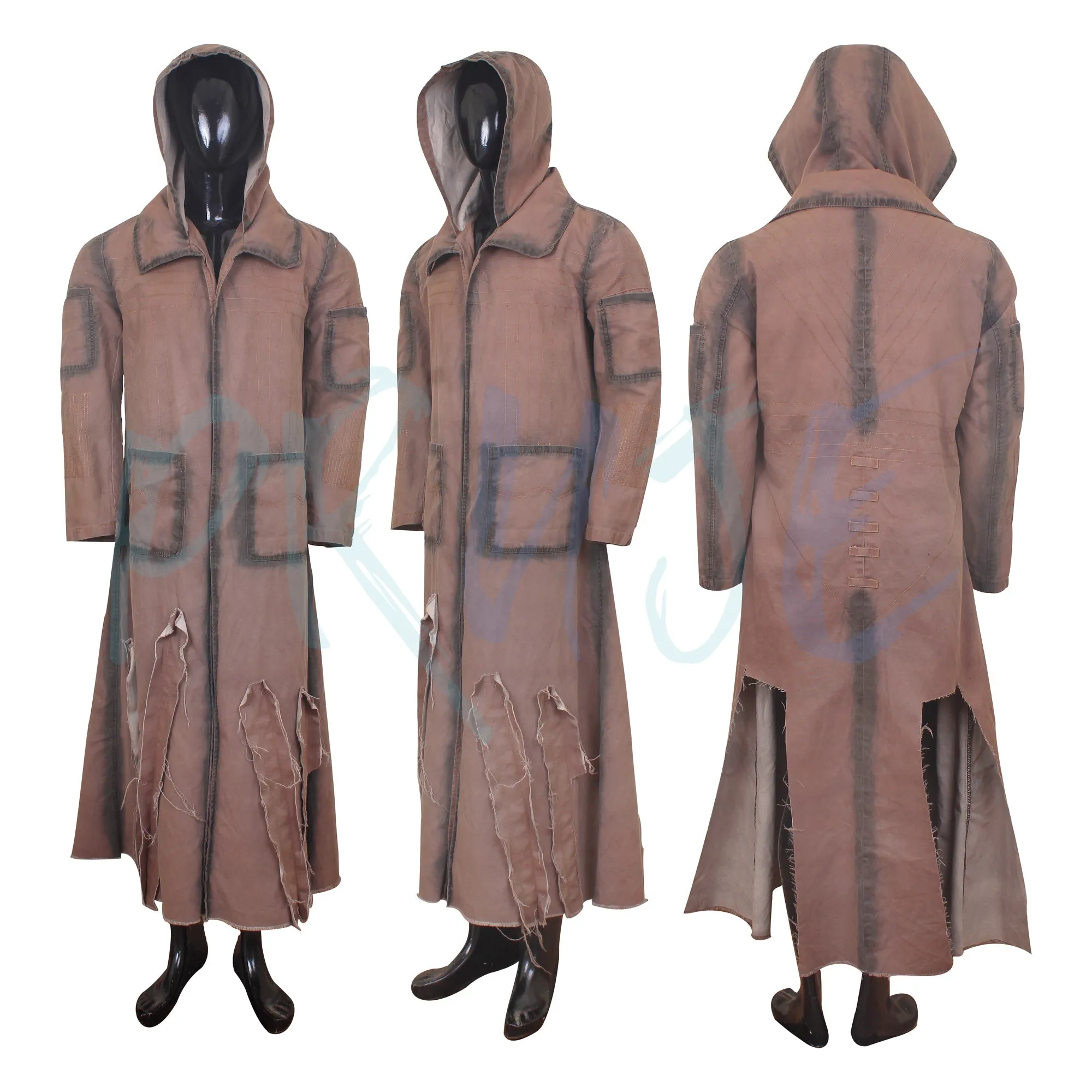 FO Inspired Trench coat - Ghoul Cosplay Outwear - Post Apocalyptic costume