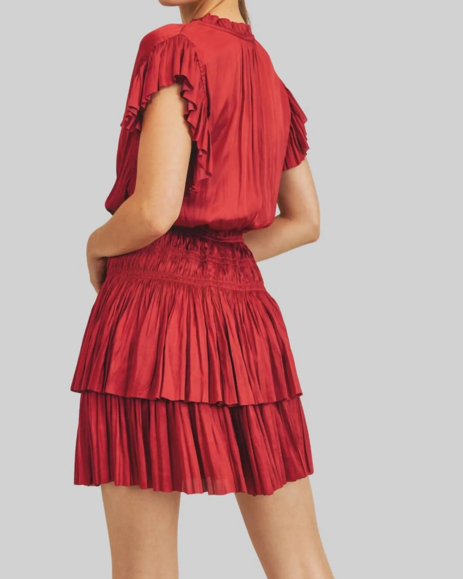 Gabrielle Dress In Deep Red | Deep Red