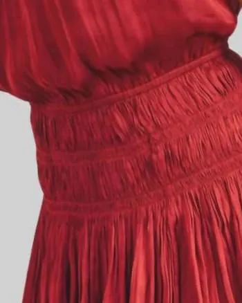 Gabrielle Dress In Deep Red | Deep Red