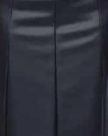 Gal Vegan Leather Midi Skirt in Black | Black