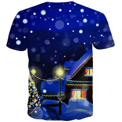 Galaxy T-shirt Men Snowflake Tshirts Cool Christmas T-shirts Graphic Anime T-shirts 3d Funny Tshirts Casual Short Sleeve