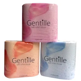 Gentille Luxury 4 Pack Toilet Rolls Pink