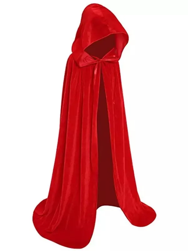 Girls Hocus Pocus Inspired Mary Velvet Red Cape