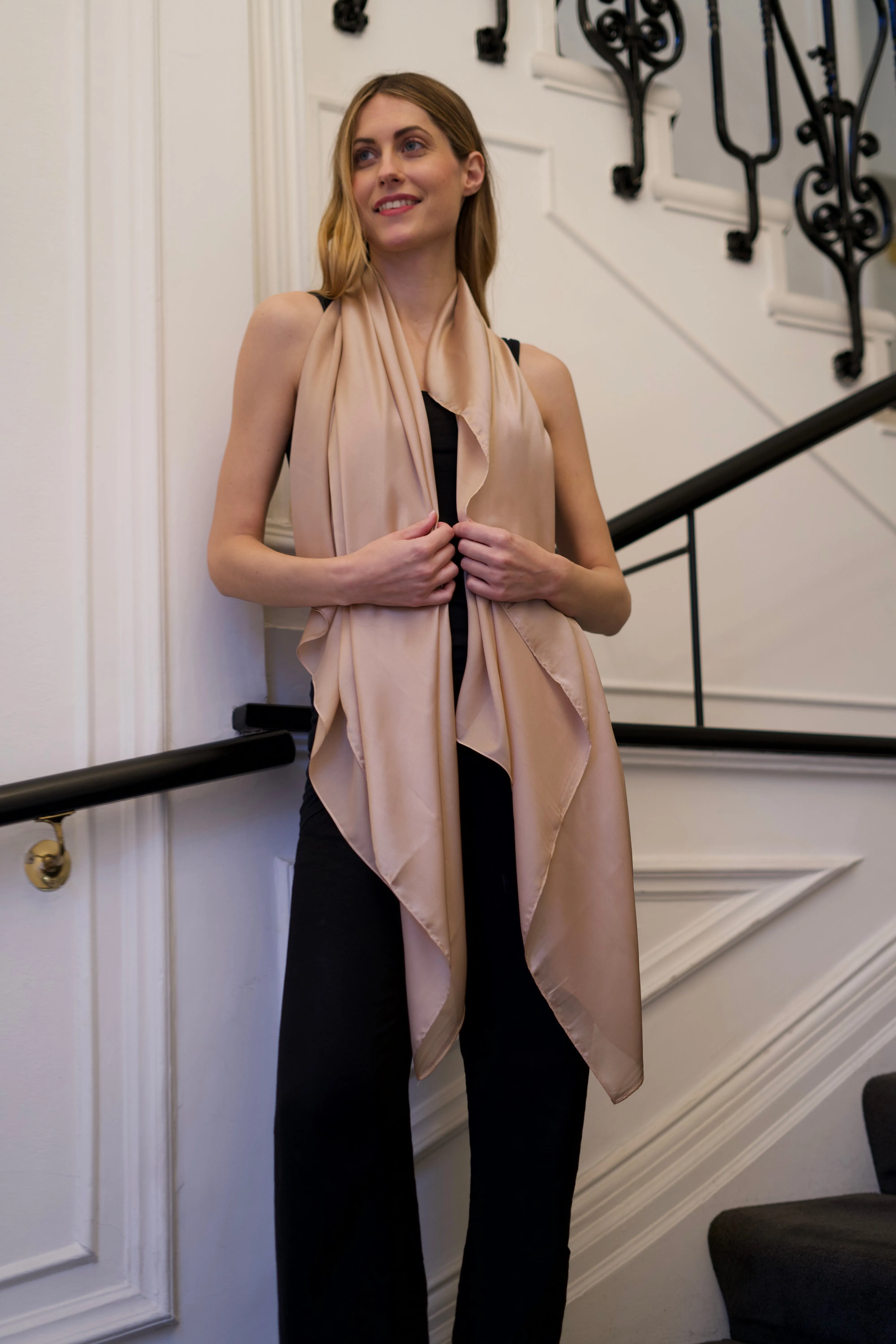 Gold Silk Scarf