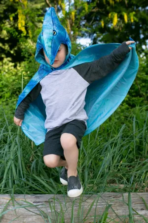 Great Pretenders Blue Pterodactyl Hooded Cape