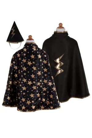 Great Pretenders Reversible Wizard Cape and Hat Size 4/6