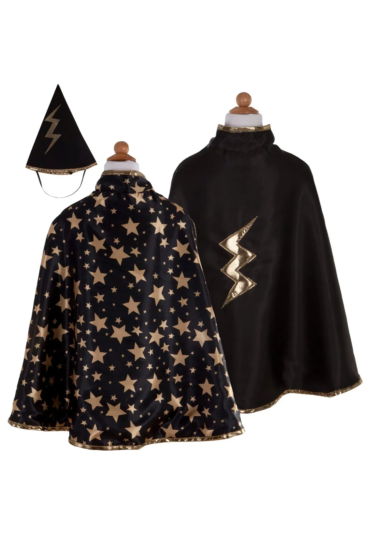 Great Pretenders Reversible Wizard Cape and Hat Size 4/6