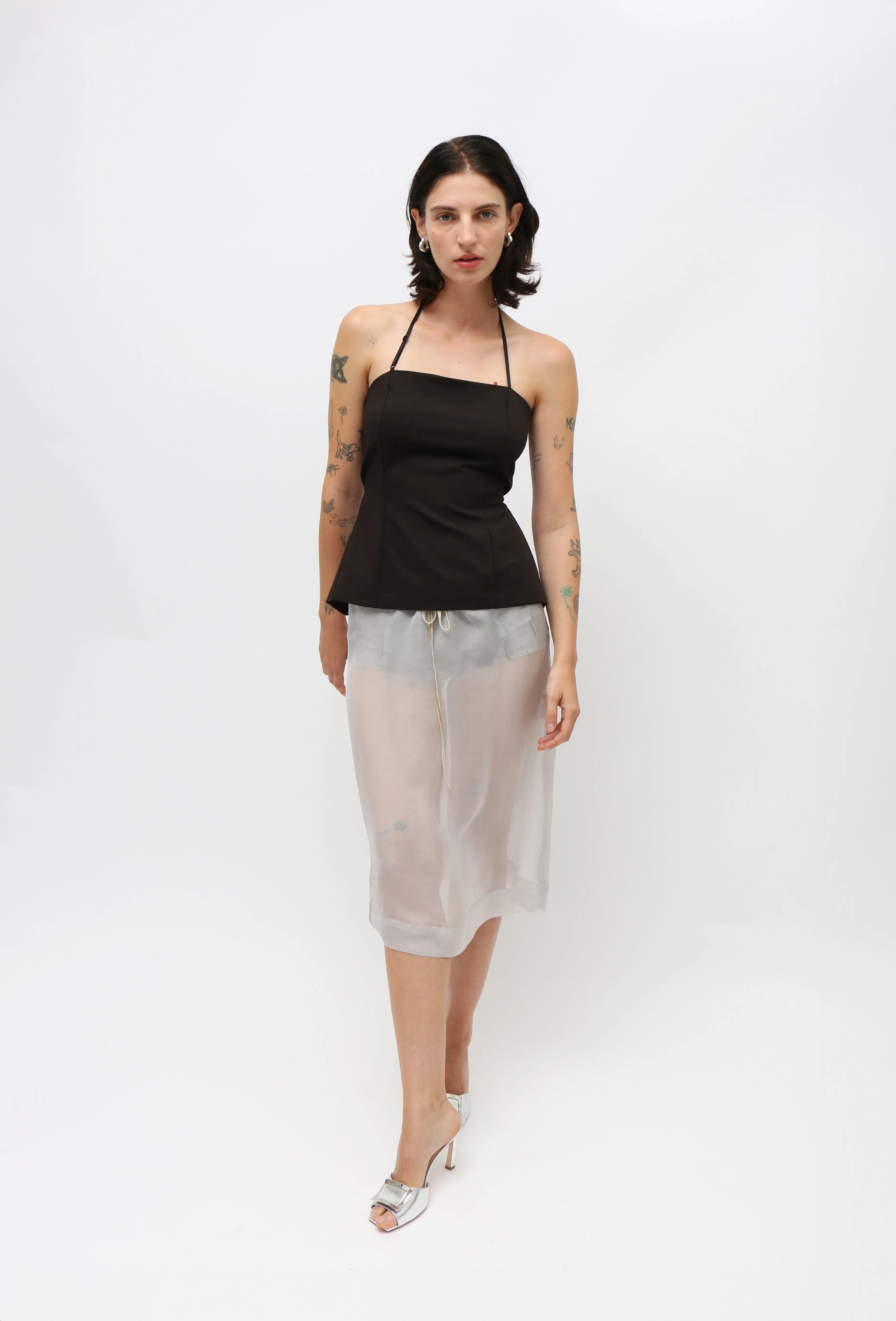 Grey Sheer Mileva Skirt