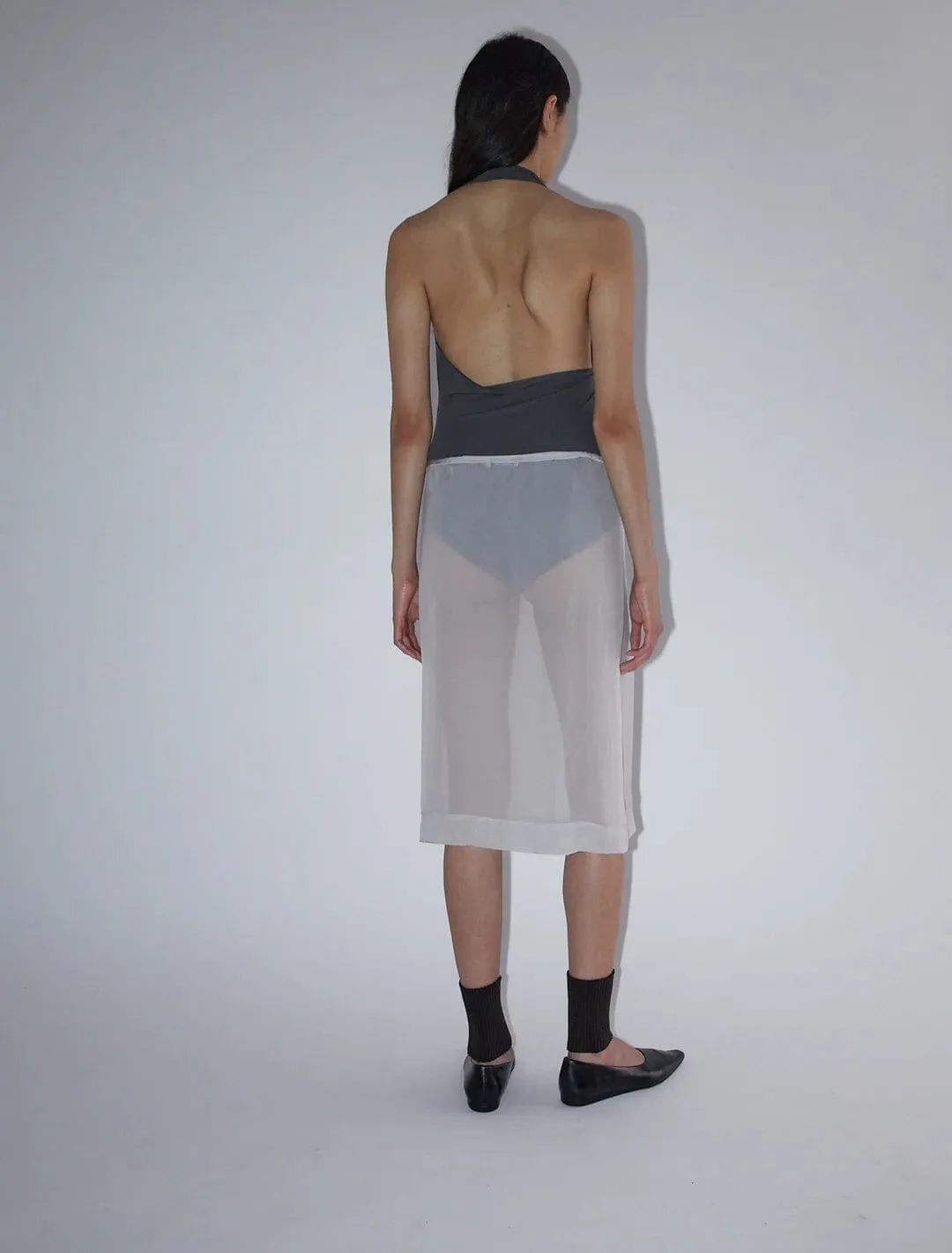 Grey Sheer Mileva Skirt