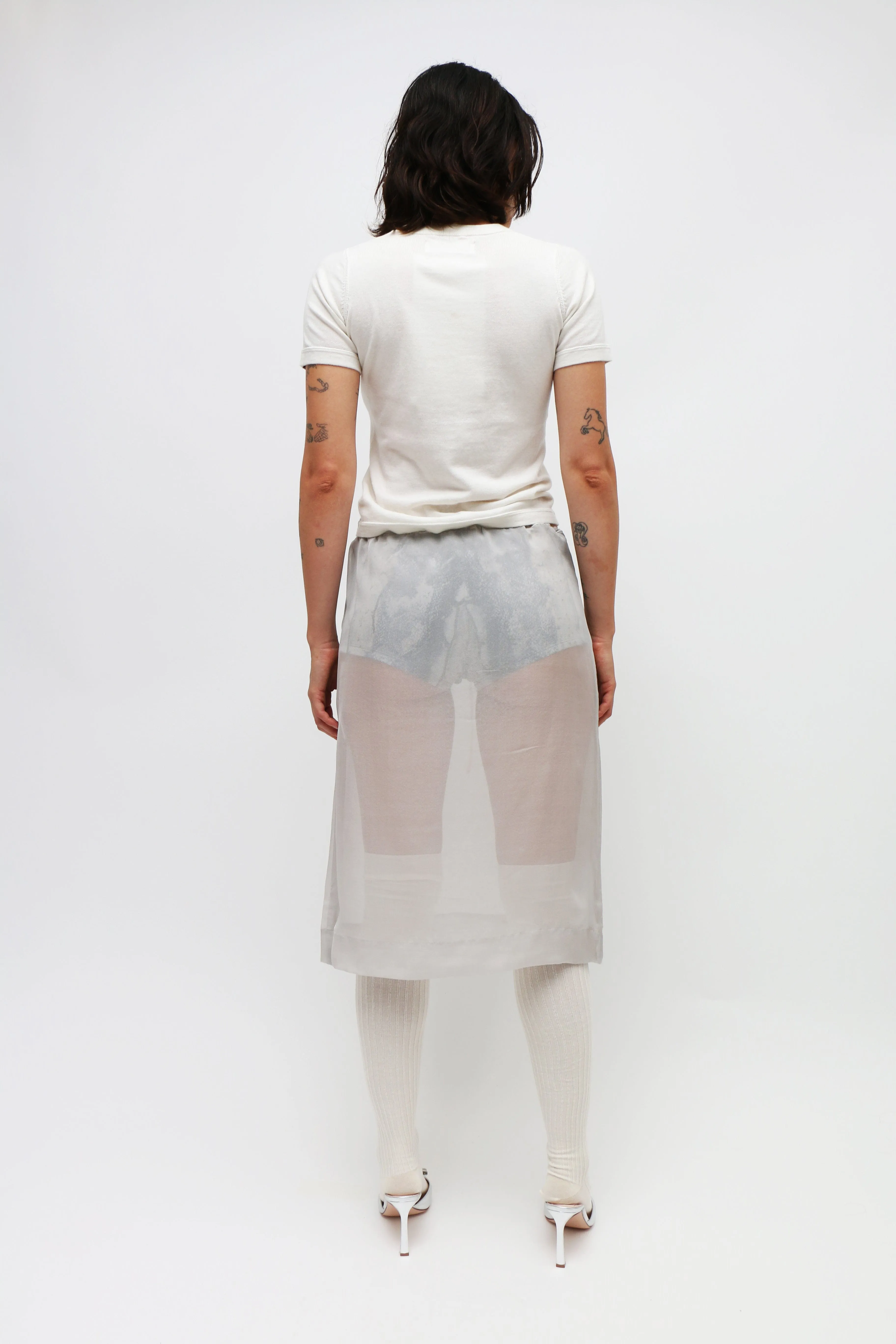 Grey Sheer Mileva Skirt