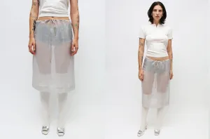 Grey Sheer Mileva Skirt