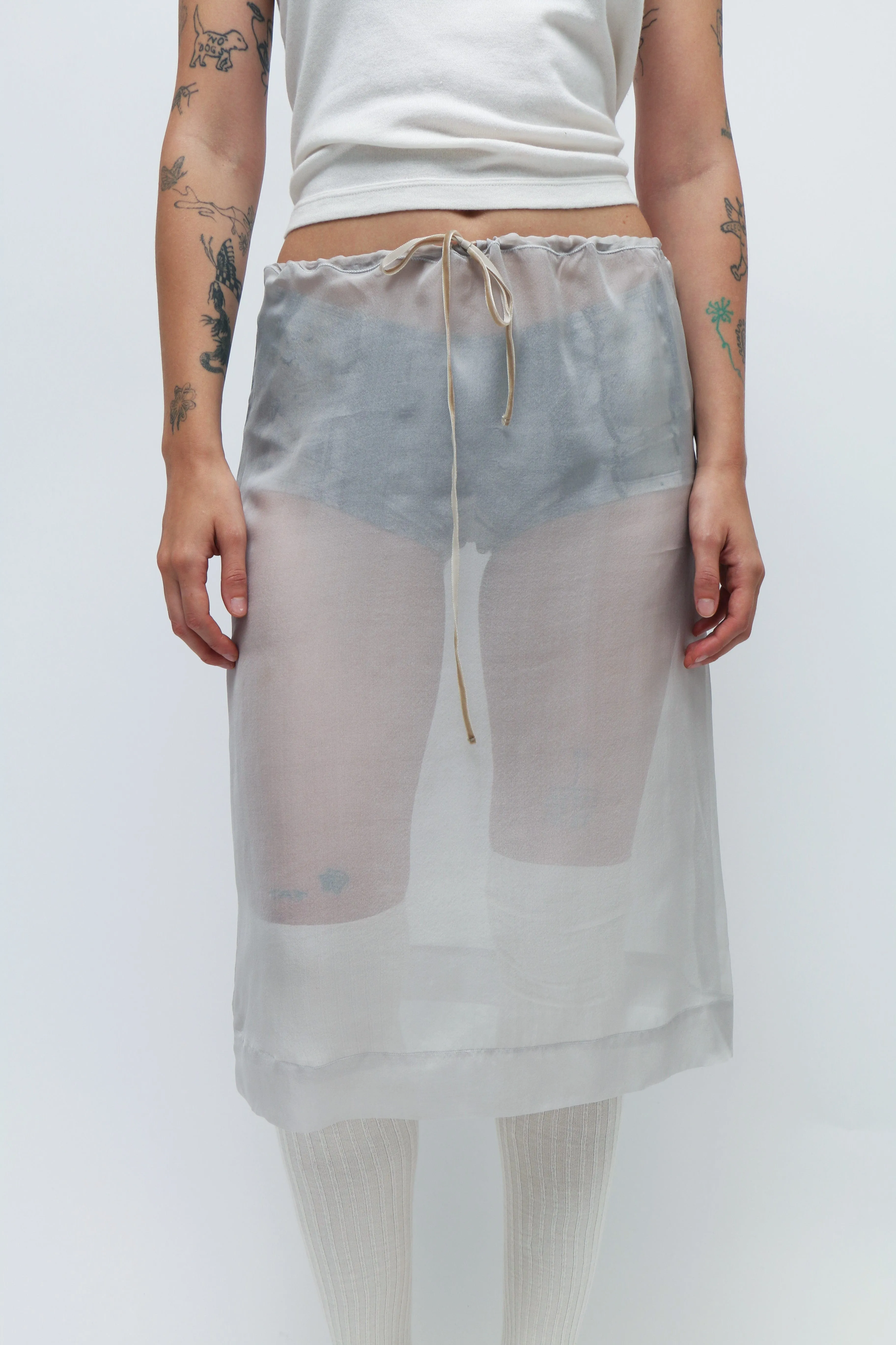 Grey Sheer Mileva Skirt