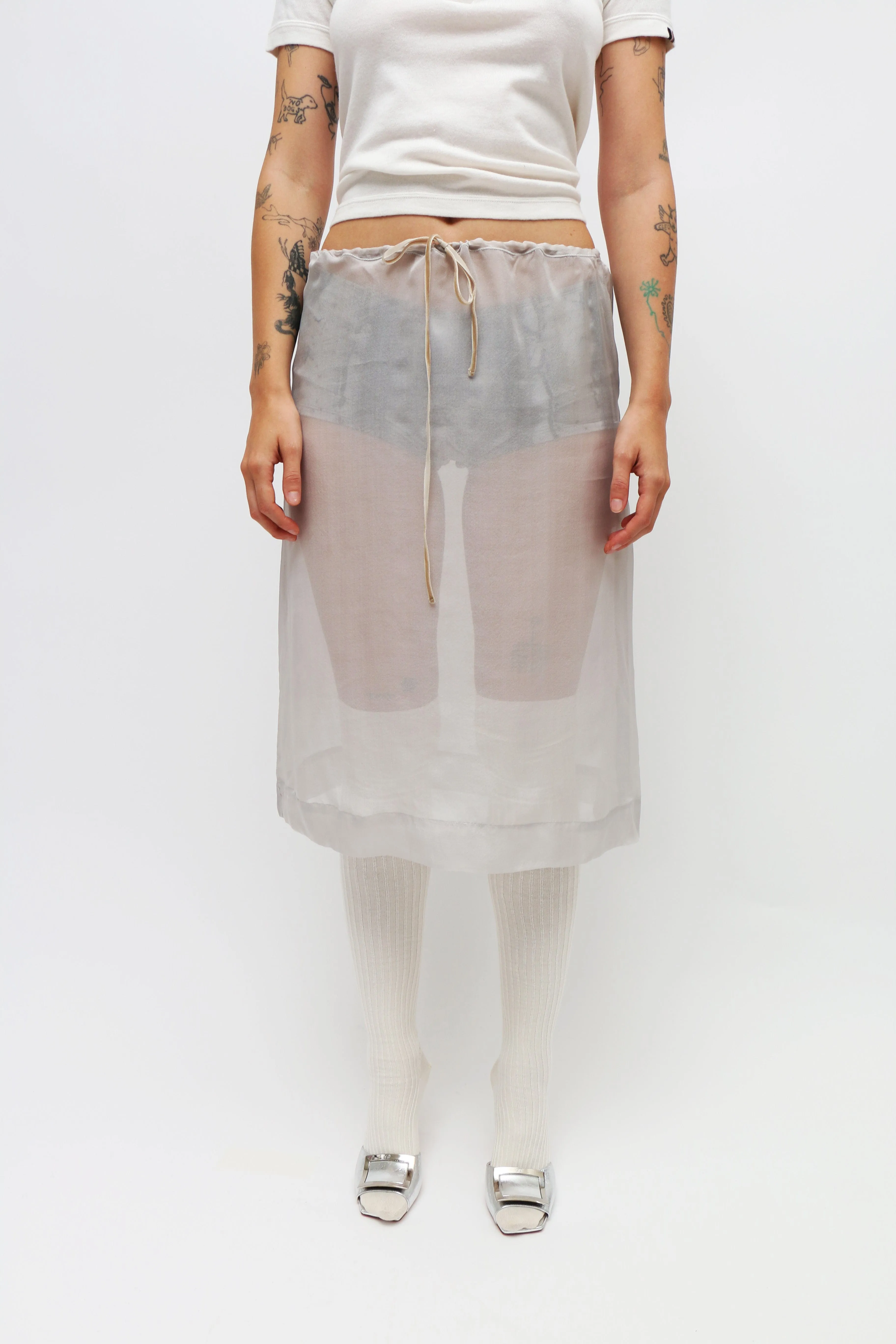 Grey Sheer Mileva Skirt