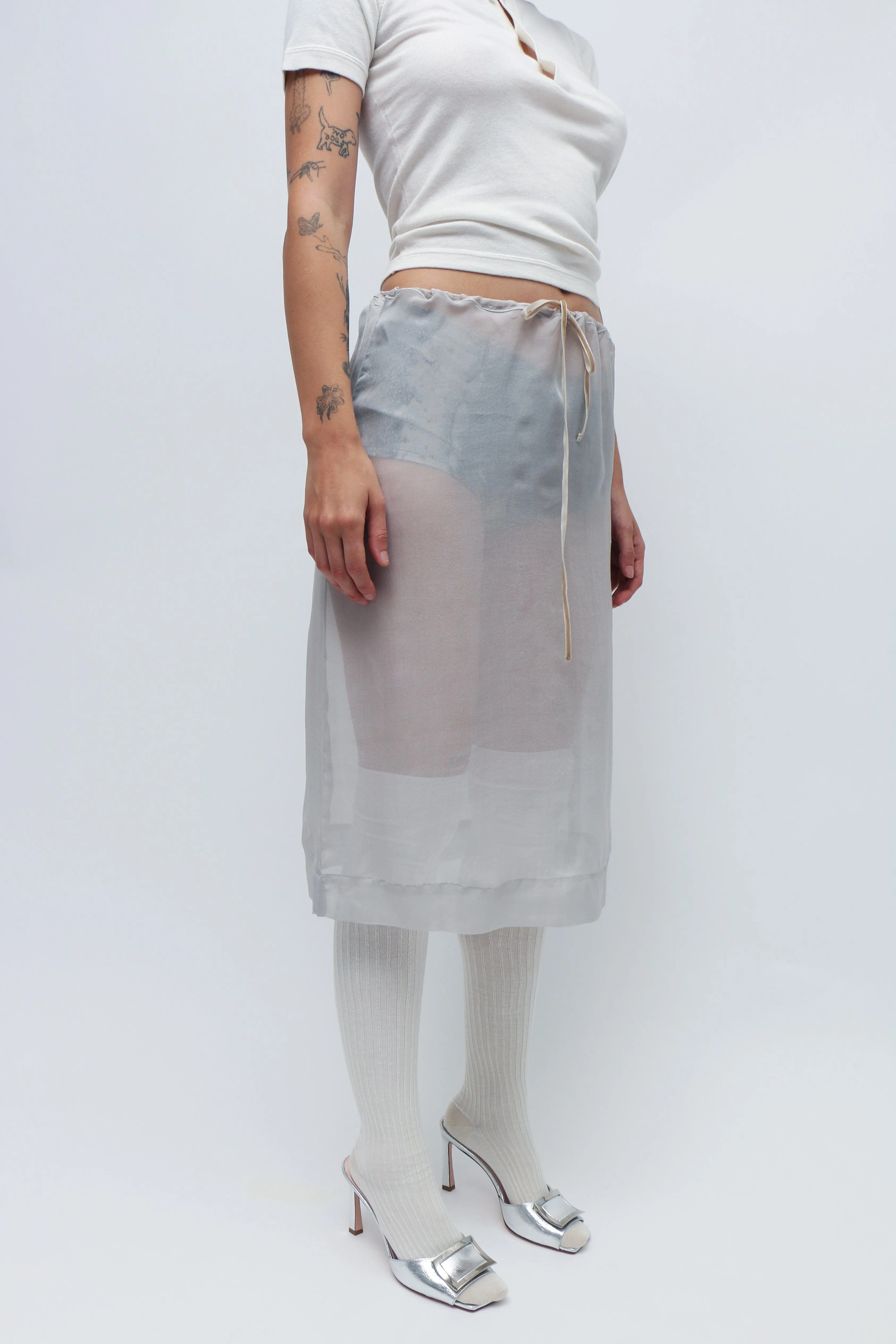 Grey Sheer Mileva Skirt