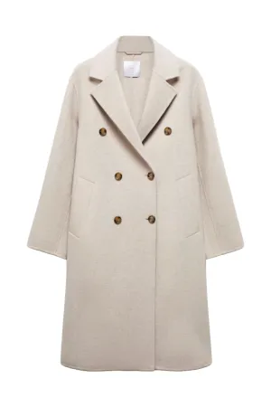 Handmade Light/Pastel Grey Oversized Wool Coat
