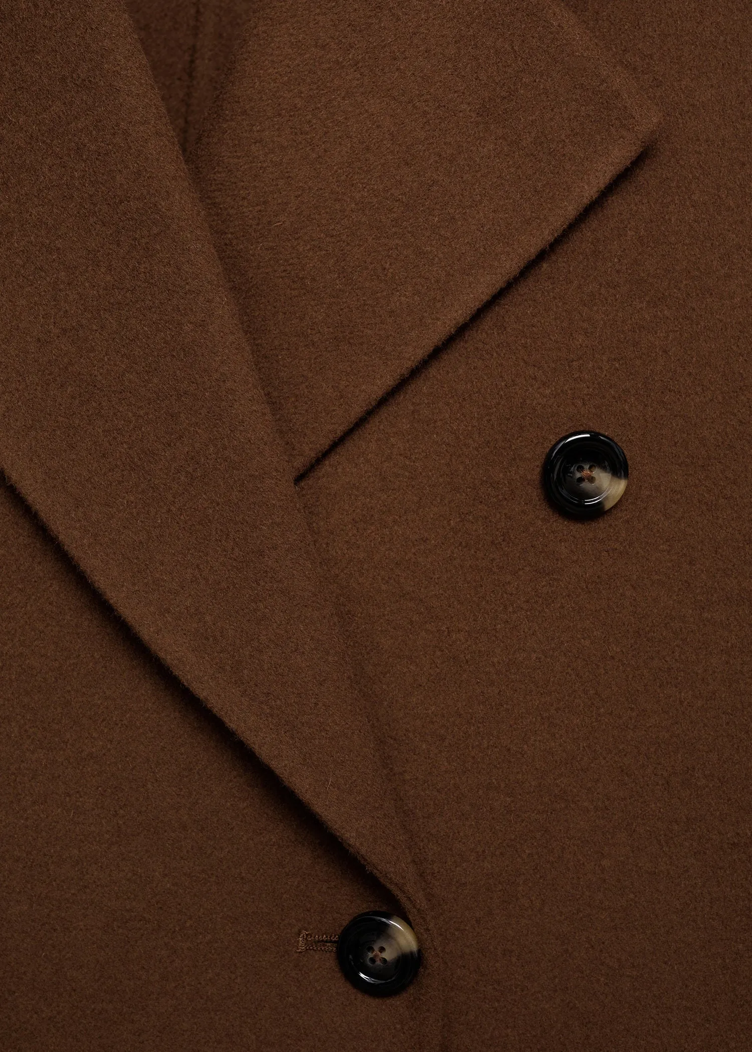 Handmade oversized wool coat - Dark Brown
