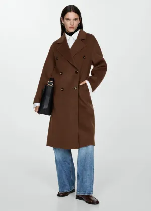Handmade oversized wool coat - Dark Brown