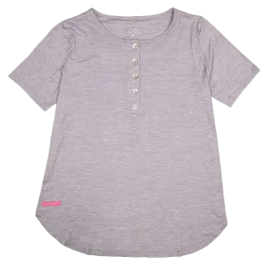 Heather Grey Henley Top