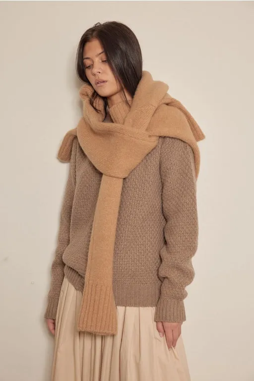 High Neck Wool Sweater Cardigan