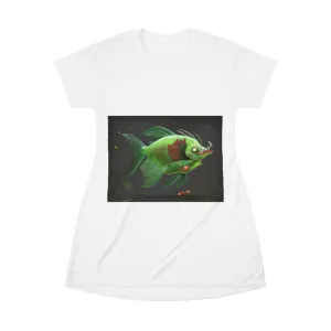Hook Lung Jaw All Over Print T-Shirt Dress