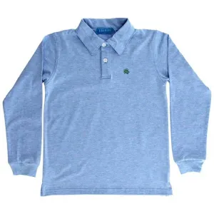 J. Bailey L/S Polo Heathered Blue 1000-Harry 5106